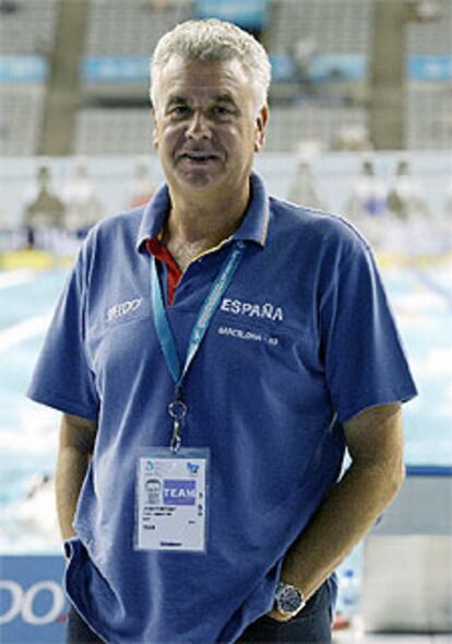 Joan Fotuny, en la piscina de Sant Jordi.