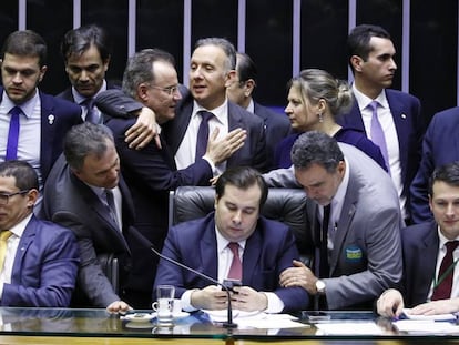 Deputados durante discussão da reforma da Previdência.