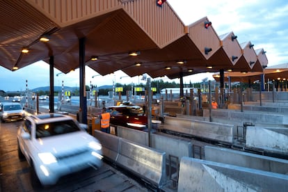 The toll plaza at La Roca del Vallés (Barcelona) after barriers were lifted for good on August 31. 