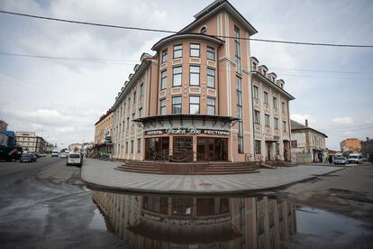 La fachada del hotel Déjà Vu de Berdichev, el 31 de marzo.