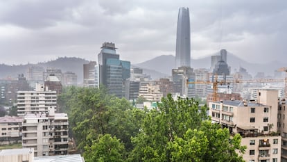 lluvia en Santiago de Chile