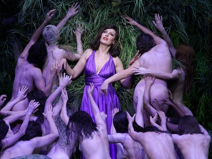 Adela Zaharia – who plays Gilda in director Miguel del Arco's version of 'Rigoletto' – in a scene from the opera.