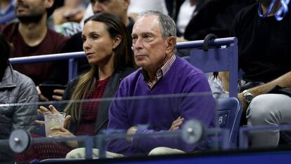 Michael Bloomberg en un partido del US Open