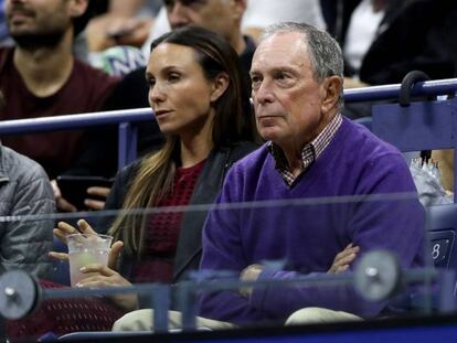 Michael Bloomberg en un partido del US Open