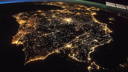 Spain as seen from the International Space Station.