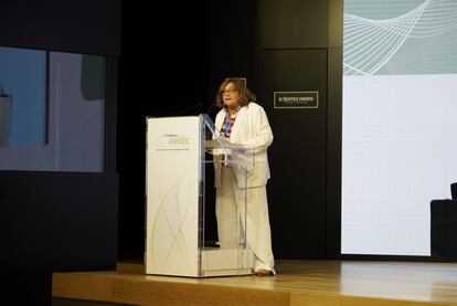 Marina Serrano, presidenta de Aelec, en su intervención en el V Congreso de la asociación.