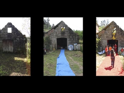 Proceso de transformación del Cuberto de Antonio para la celebración del Festival de Cans.