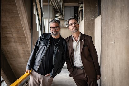 Liniers y Kevin Johansen en Ciudad de México, el 3 de septiembre.