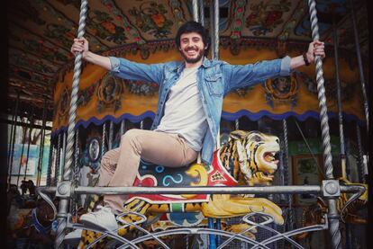 El actor Javier Pereira en el Parque de Atracciones.