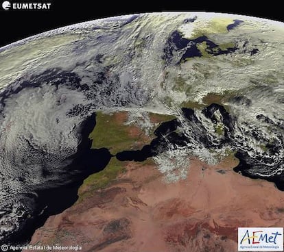 Satellite image of Spain for the Aemet weather service.