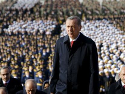 El presidente turco Erdogan, en los actos del D&iacute;a de la Rep&uacute;blica en Ankara.