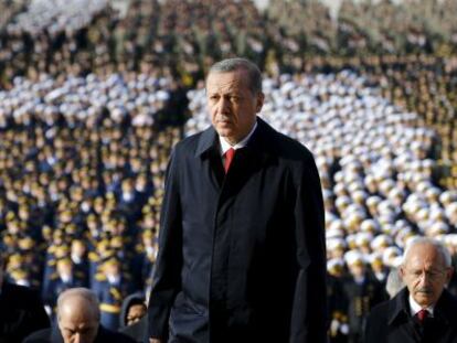 El presidente turco Erdogan, en los actos del D&iacute;a de la Rep&uacute;blica en Ankara.