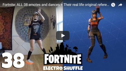 Consulta <a href="https://www.youtube.com/watch?v=TRiZZkMKmMw&feature=player_embedded"><b>aquí</B></A> el vídeo con las imitaciones de los distintos tipos de baile que aparecen en el videojuego 'Fortnite'.