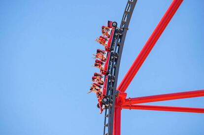 La montaña rusa de Ferrari Land, en Port Aventura (Salou).