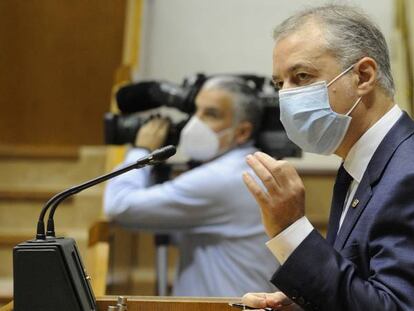 El presidente vasco, Íñigo Urkullu, en el parlamento vasco