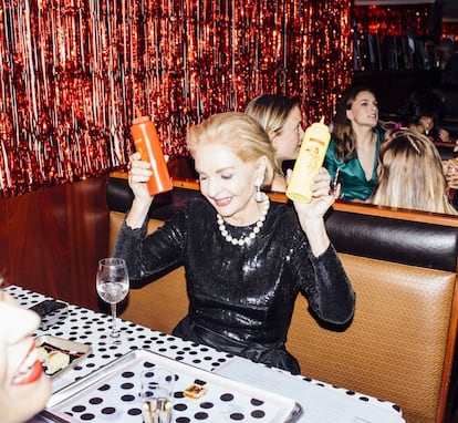 Carolina Herrera, durante la fiesta celebrada en Nueva York tras el desfile de su marca.