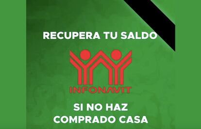 Un anuncio difundido en redes sociales para invitar a las personas a recuperar los ahorros de sus subcuentas de vivienda.