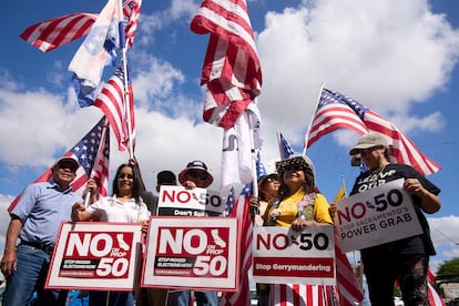 Detractores de la Proposición 50 en California.