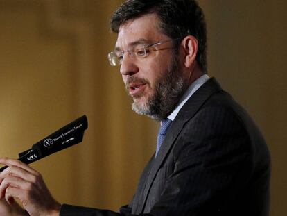 El secretario de Estado de Presupuestos, Alberto Nadal, en una conferencia organizada por Forum Europa