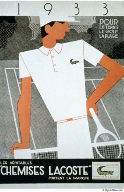 Cartel publicitario de Lacoste