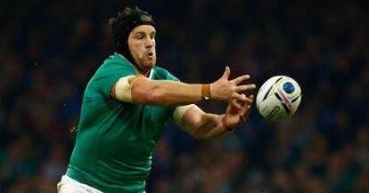 Sean O&#039;Brien, durante el partido contra Francia.