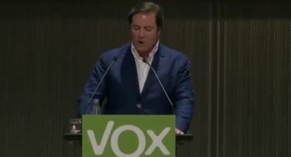 El abogado Juan Fernández Baños, candidato de Vox por Asturias al Senado en 2019, en una imagen de archivo.