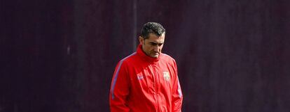 Valverde, durante el entrenamiento de este sábado.