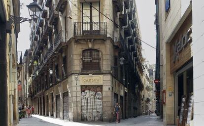 Edificio de la calle de la Palla, en el barrio G&ograve;tic. 