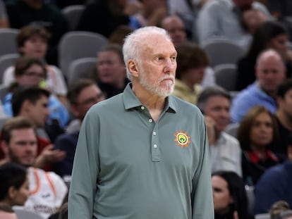 Gregg Popovich, en el partido entre los Spurs y Clippers.