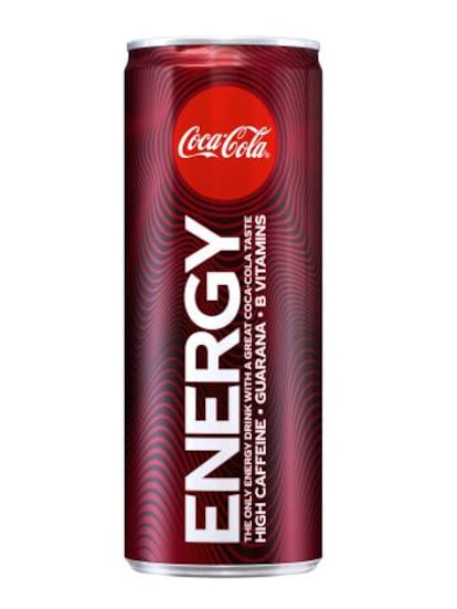 Imagen de la nueva bebida de Coca Cola, Energy.