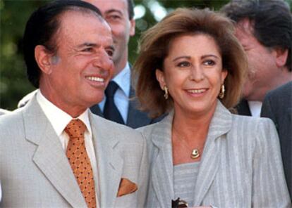 El ex presidente Carlos Menem y la ex secretaria de Estado María Julia Alsogaray, en una imagen de archivo.