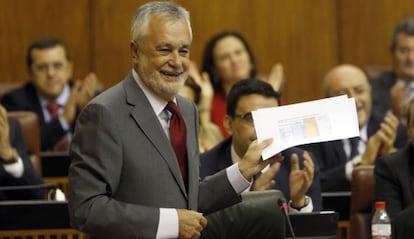 Jos&eacute; Antonio Gri&ntilde;&aacute;n, este jueves durante su intervenci&oacute;n en el Parlamento.