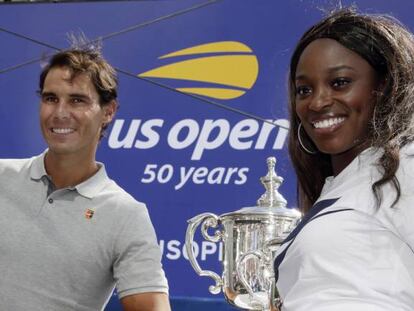 Nadal y Stephens, durante un acto promocional en Nueva York.