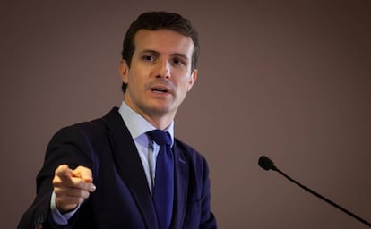 Pablo Casado, en un acto en Jerez.