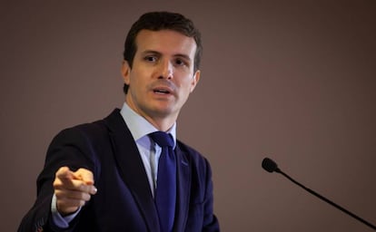 Pablo Casado,  en un acto en Jerez.