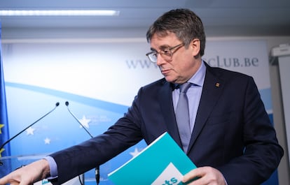 El ex presidente de la Generalitat Carles Puigdemont el pasado diciembren en Bruselas.