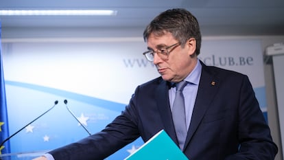 El ex presidente de la Generalitat Carles Puigdemont el pasado diciembren en Bruselas.