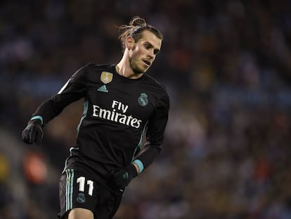 Bale celebra el primero de sus dos goles al Celta. 