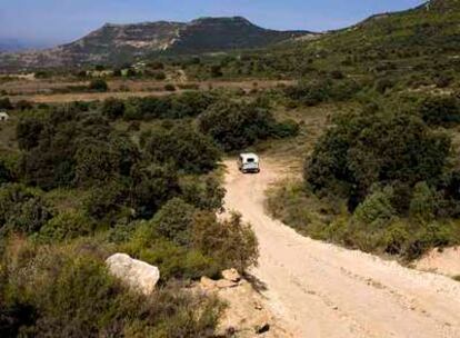 Terrenos en los que está prevista la construcción de un campo de golf en Labastida.