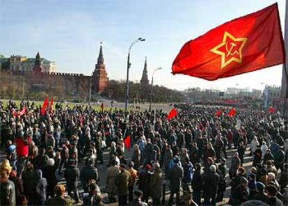 Conmemoración del aniversario de la revolución soviética, el pasado viernes en Moscú.