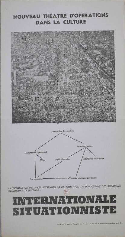 "El nuevo teatro de operaciones dentro de la cultura". Un cartel de la Internacional Situacionista en enero de 1958.