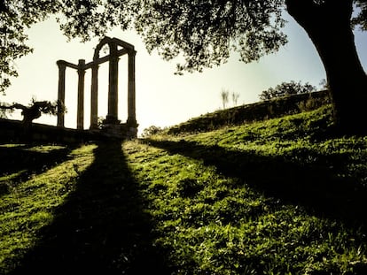 Columnas romanas de Augustóbriga (Cáceres).