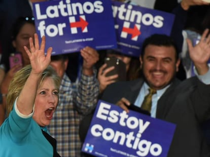 Clinton no leste de Los Angeles, na quinta-feira.