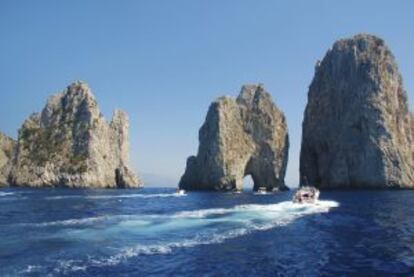 Los farallones de Capri.