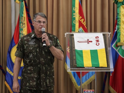 O comandante-geral do Exército, Edson Leal Pujol, durante solenidade em Porto Alegre no dia 30 de abril de 2020.