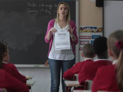 Alumnos de 5º y 6º de un colegio público de Madrid.