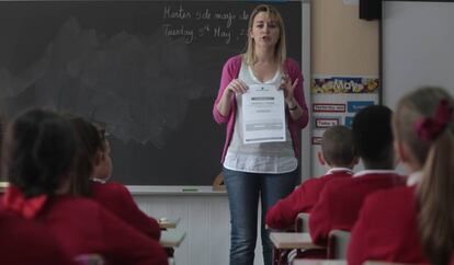 Alumnos de 5º y 6º de un colegio público de Madrid.