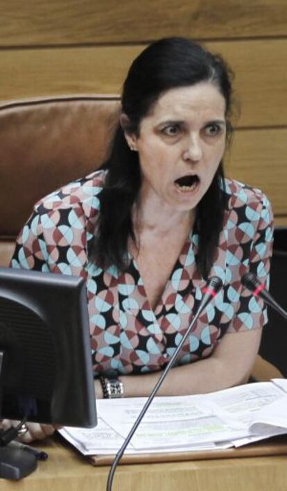 La presidenta del Parlamento, Pilar Riojo