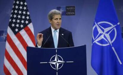 El secretario de Estado estadounidense, John Kerry, en Bruselas.