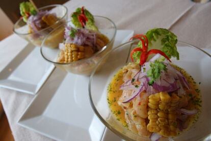 Platos de Ceviche.